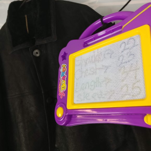 DOMINIC BELLISSIMO Lux textured Black Sheepskin Shearling Coat 42 Designed in CA - Picture 12 of 12